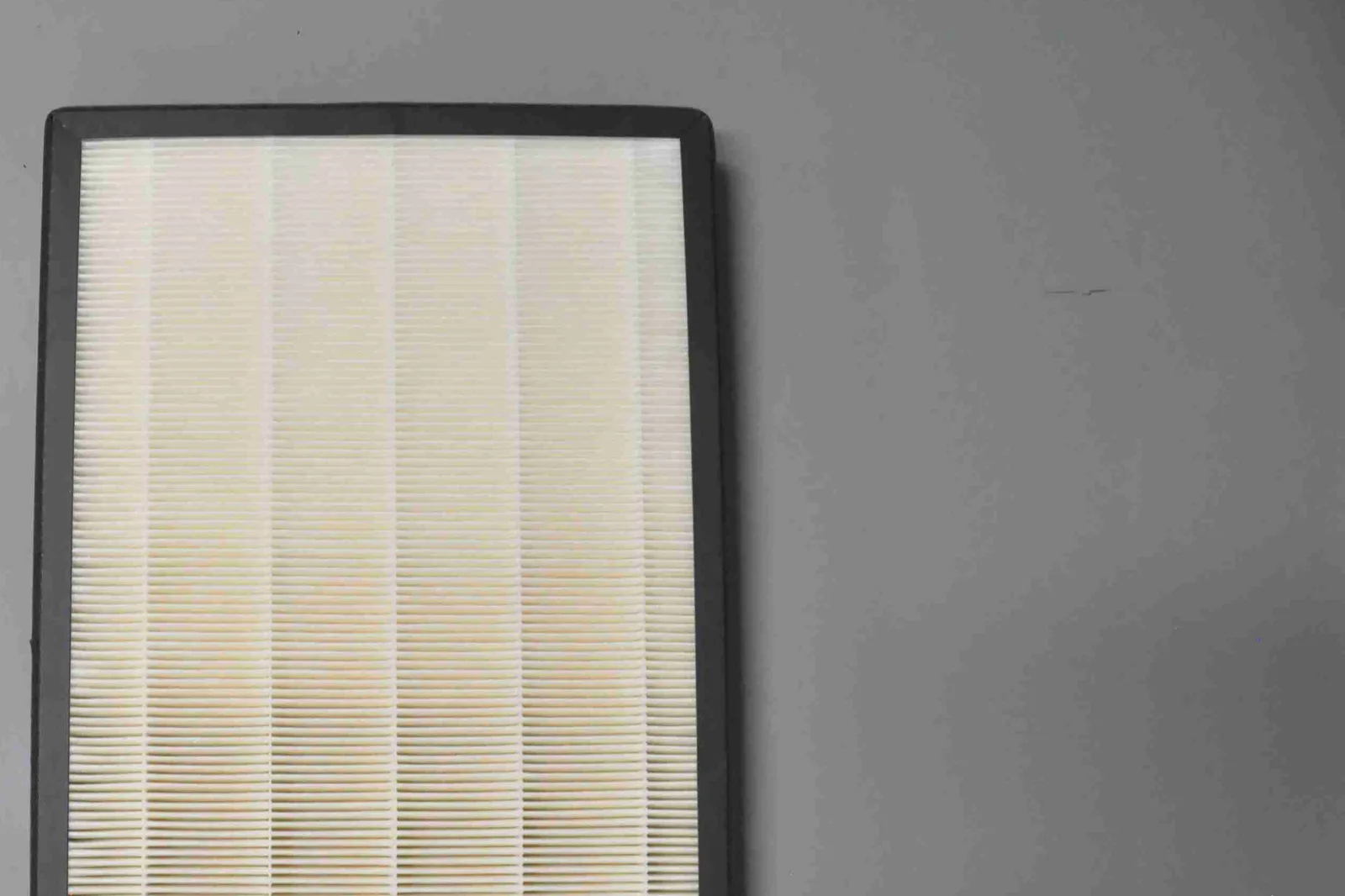 HEPA filter pleating line in HOKO's in-house filter division — where pet-platform filter stacks are produced