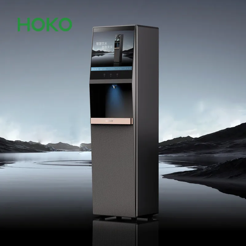 SG-75R-A01 Commercial RO Water Purifier with Advertising Screen — SG-75R-A01 in an office pantry