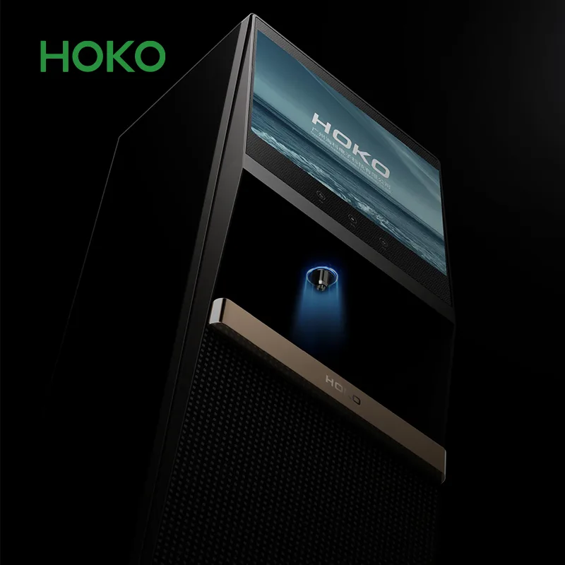 SG-75R-A01 Commercial RO Water Purifier with Advertising Screen — Hotel lobby installation